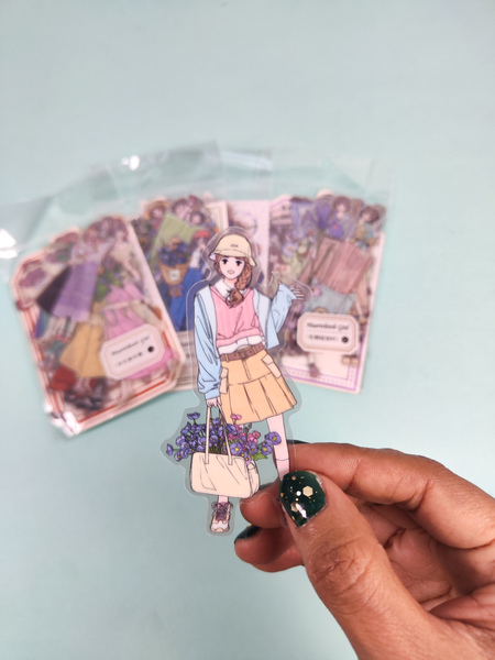 Sticker muñequitas x 30 unidades