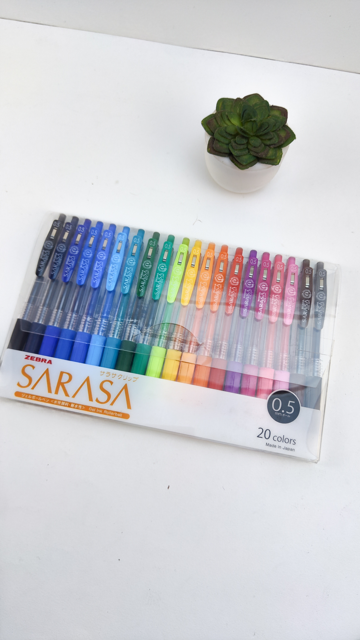 Zebra Sarasa Clip Bolígrafo de gel Sarasa 20 Unidades